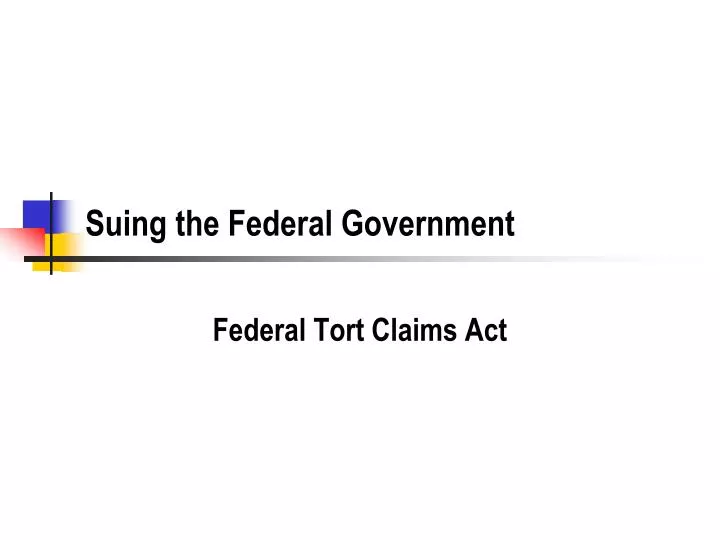 suing the federal government