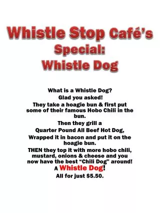 Special: Whistle Dog