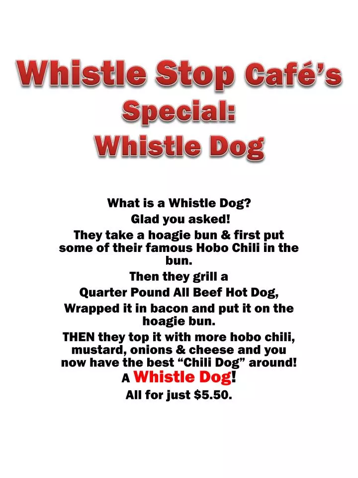 special whistle dog