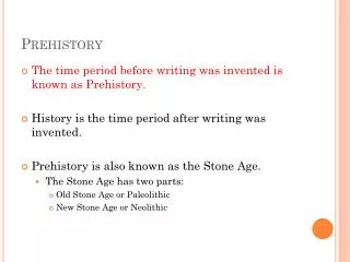 Prehistory