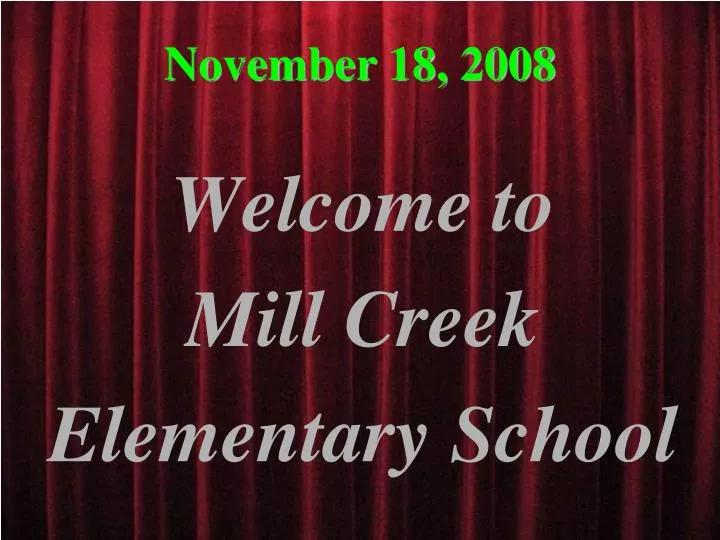 welcome to mill creek elementary school