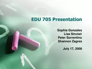 EDU 705 Presentation