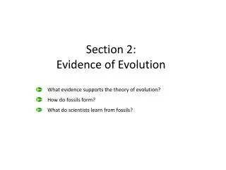 Section 2: Evidence of Evolution