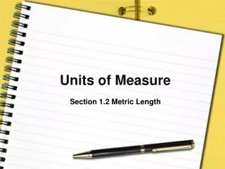 Units of Measure