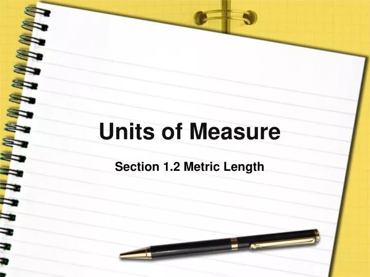 units of measure