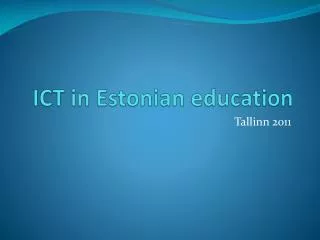 ICT in Estonian education