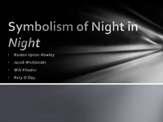 Symbolism of Night in Night