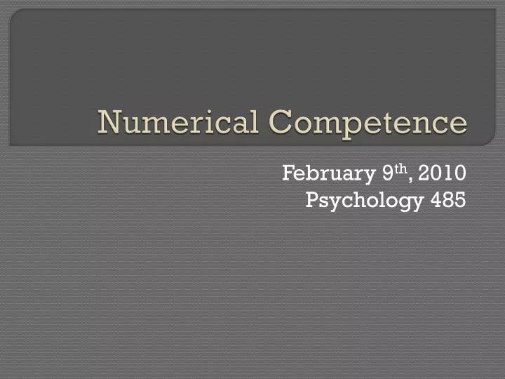 numerical competence