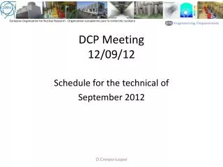 DCP Meeting 12/09/12