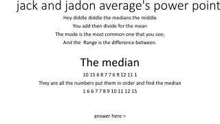 jack and jadon average's power point