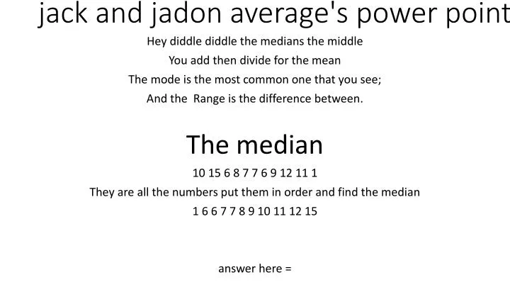 jack and jadon average s power point