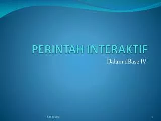 perintah interaktif