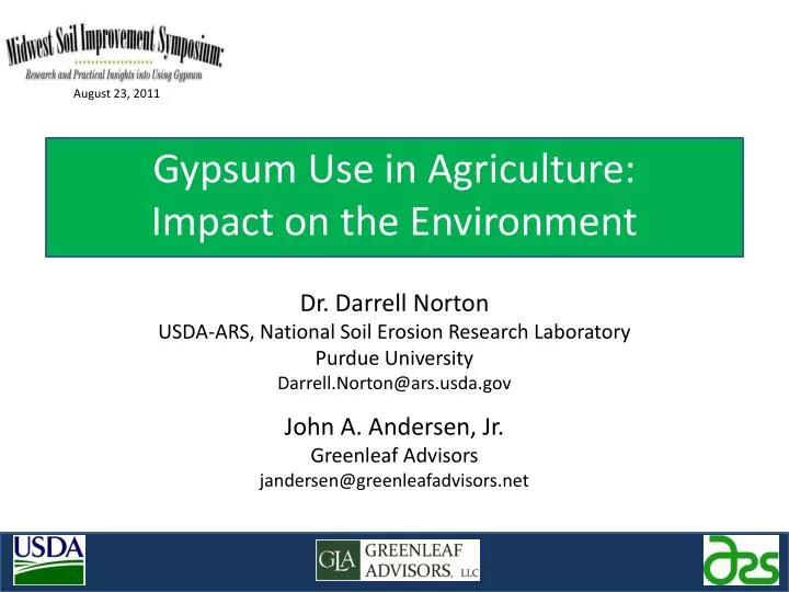 gypsum use in agriculture impact on the environment
