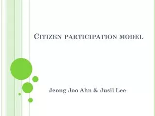 Citizen participation model