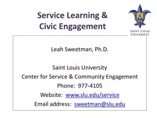 Service Learning &amp; Civic Engagement