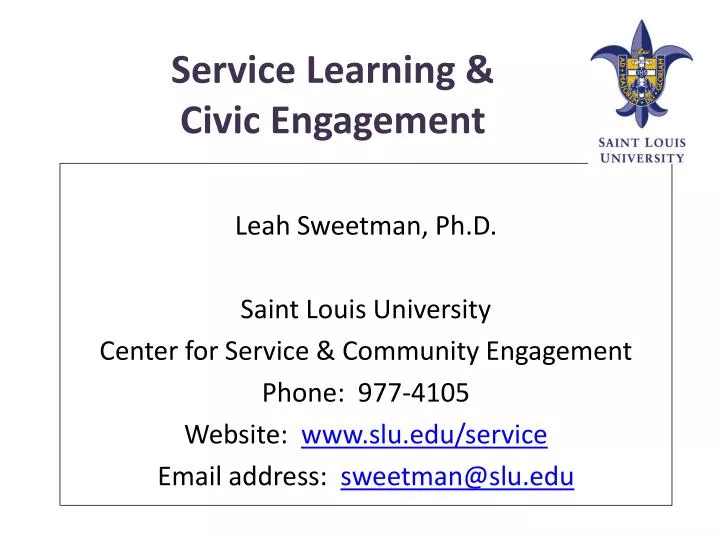 service learning civic engagement