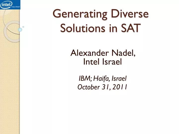 generating diverse solutions in sat