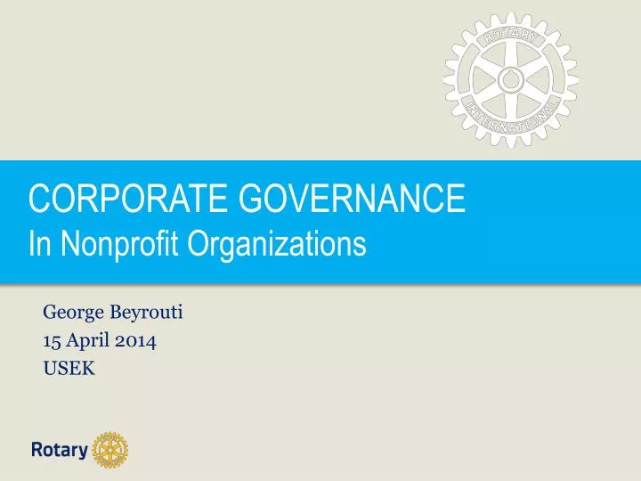 corporate governance in nonprofit organizations