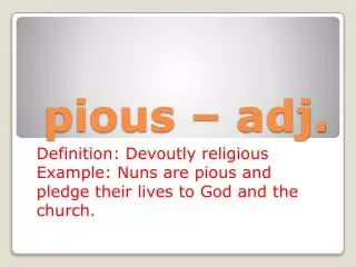 pious – adj.