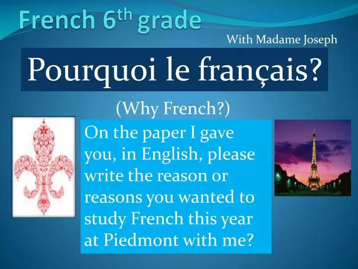 french 6 th grade