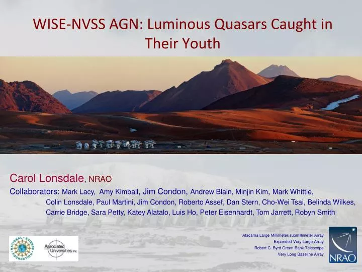 wise nvss agn luminous quasars caught in their youth