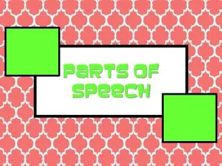 Parts of Speech