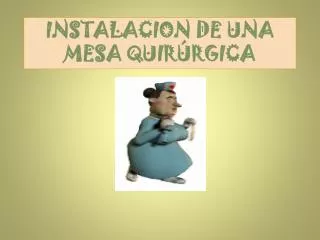 instalacion de una mesa quir rgica