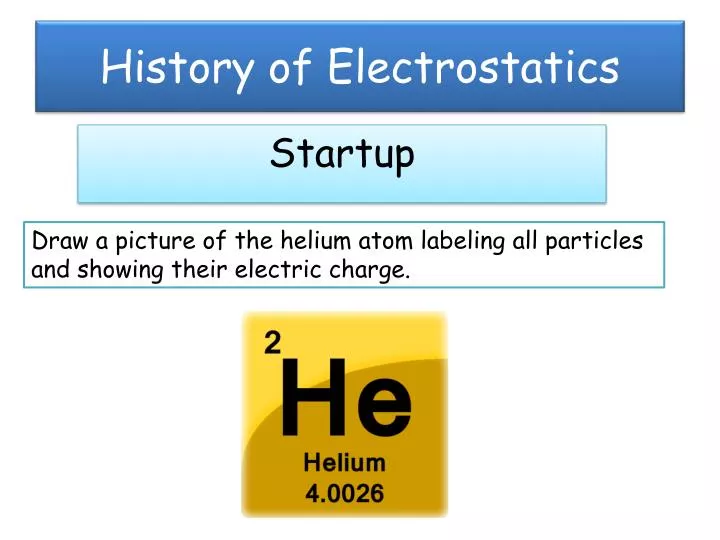history of electrostatics