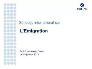 sondage international sur
