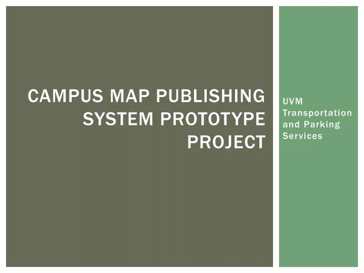 campus map publishing system prototype project