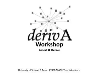 derivA Workhshop : Assert &amp; Derive