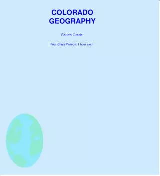 COLORADO GEOGRAPHY