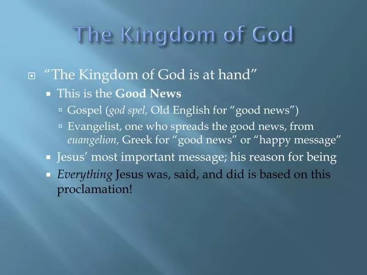 the kingdom of god