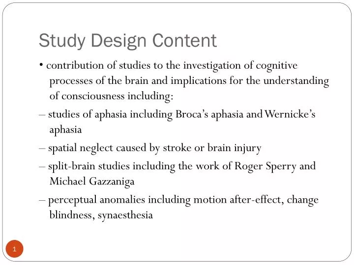 study design content