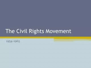the civil rights movement
