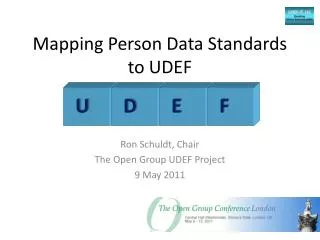 Mapping Person Data Standards to UDEF