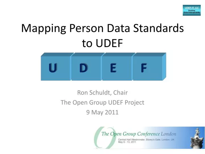 mapping person data standards to udef