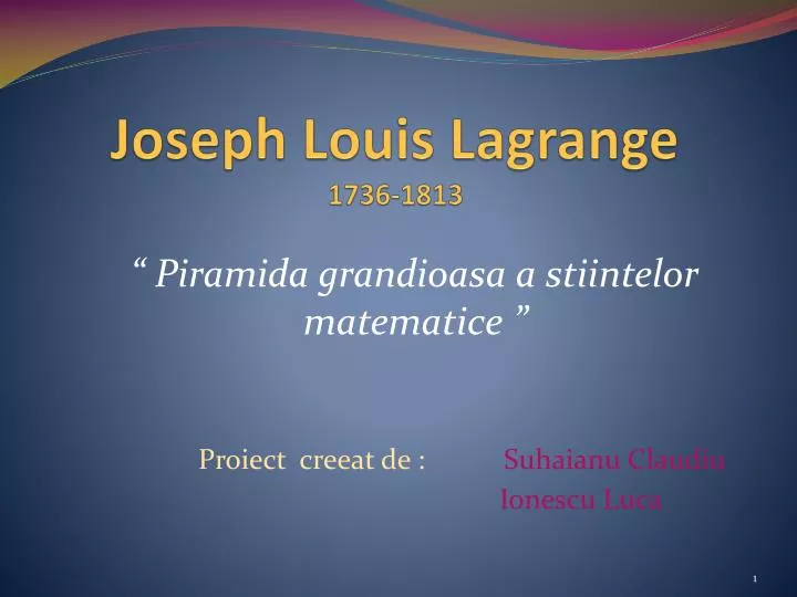 joseph louis lagrange 1736 1813