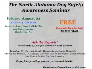 Ask the Experts! Veterinarian, Lawyer, Groomer, and Trainer