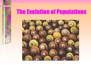 The Evolution of Populations