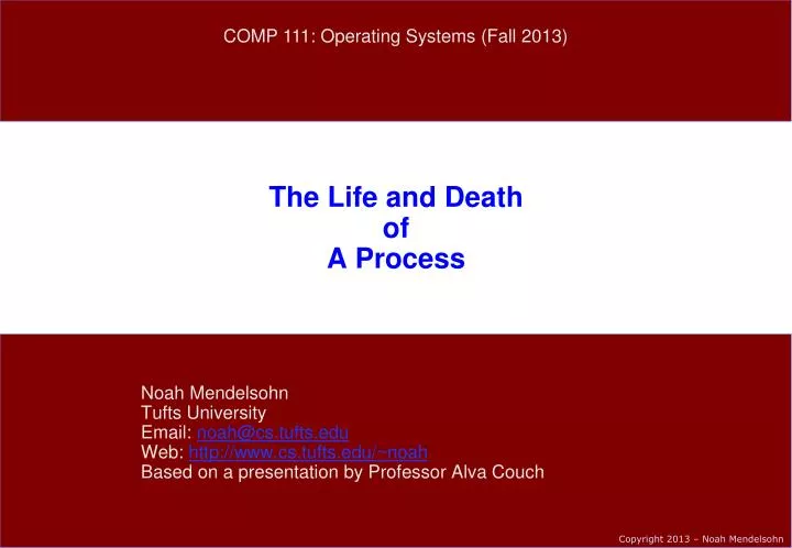the life and death of a process
