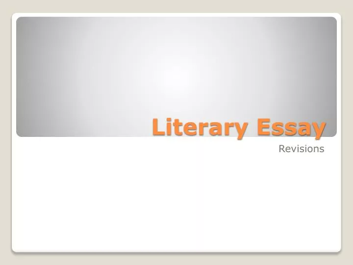 literary essay