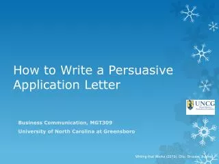 How to Write a Persuasive Application Letter