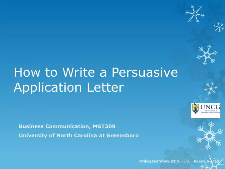 how to write a persuasive application letter