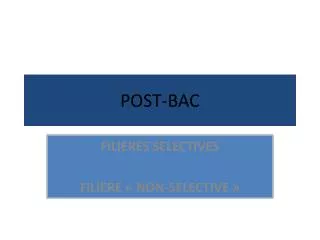 post bac