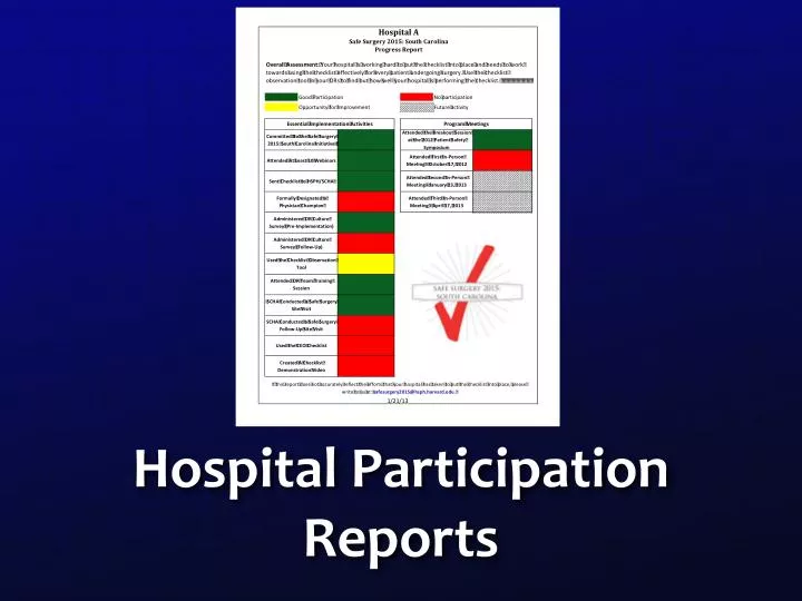 hospital participation reports