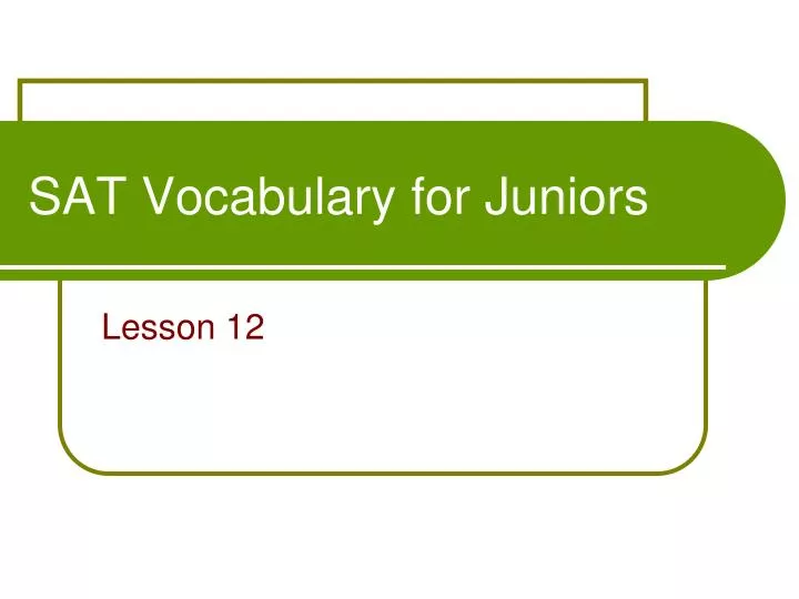 sat vocabulary for juniors
