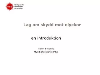 lag om skydd mot olyckor