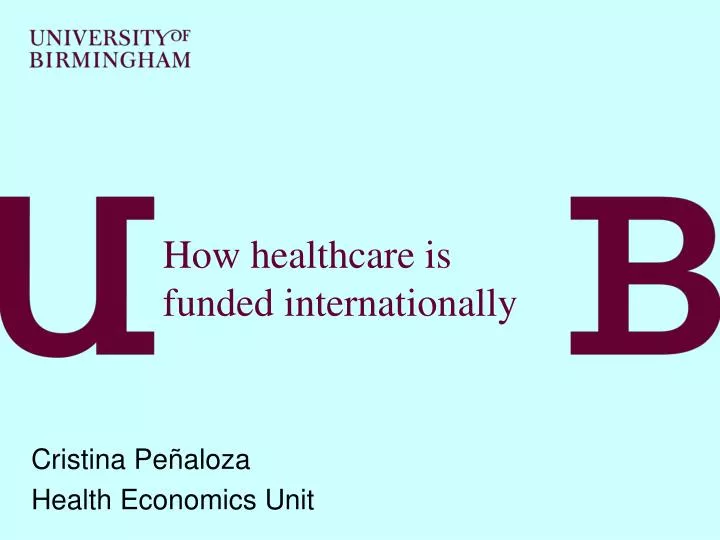 how healthcare is funded internationally