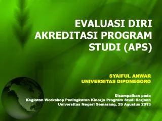 evalu asi diri akreditasi program studi aps